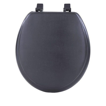 Achim Importing TOVYSTBK04 Fantasia Black Soft Standard Vinyl Toilet Seat; 17 In.